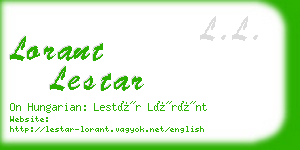 lorant lestar business card